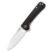 QS131P1 Couteau QSP Hawk Ebony Lame Acier 14C28N IKBS - Livraison Gratuite