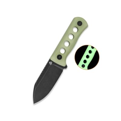 QS141K2 Couteau Fixe QSP Canary Lame Acier 14C28N Manche Résine Vert Étui Kydex - Livraison Gratuite