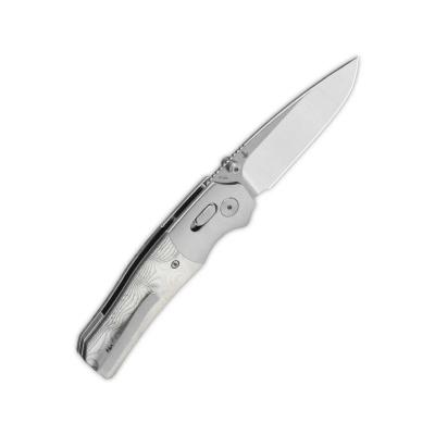 QS157E1 Couteau QSP Vault Drop Point Lame Acier 14C28N Manche G10 Aluminium Glyde Lock - Livraison Gratuite
