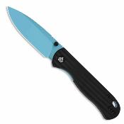 QS170A4 Couteau QSP Ferret | Lame Clip Point Acier Nitro-V Sky Blue | Manche Black G10 Liner Lock - Livraison Gratuite