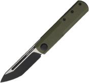 RS7801GT — Couteau Real Steel G-Tanto Lame Acier Nitro-V Tanto Bicolore Manche G10 Vert OD Ball Lock - Livraison Gratuite