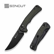 S25001A1 SENCUT Slybolt  Black – Couteau Pliant EDC Thumb Stud & Crossbar Lock Lame Clip Point 9Cr18MoV Black Manche Micarta Noir - Livraison Gratuite