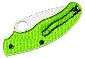 SC94PGR Couteau Spyderco UK Penknife Salt Green Lame Acier LC200N Slipjoint Made USA - Livraison Gratuite