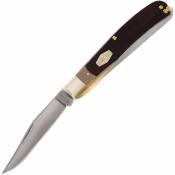 SCH1191225  Schrade Old Timer Buzzsaw Trapper |Couteau 2 Lame Acier 7Cr17MoV Satin & Scie | Manche Delrin Housse Cuir | Livraison Gratuite