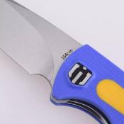 SHIMT01A Couteau Shieldon Colibri Blue/Yellow G10 Lame Acier 154CM IKBS - Livraison Gratuite