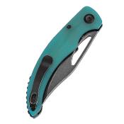 T1119A5 Tenable Gideon - Couteau Pliant EDC Liner Lock Lame Clip Point Nitro-V Blackwash Manche G10 Tiffany Blue - Livraison Gratuite