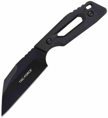 TFFIX123BK Lot de 3 Tac-Force Neck | Couteau Fixe Compact Lame Wharncliffe 3Cr13MoV | Manche G10 Noir | Étui Nylon - Livraison Gratuite