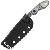 TPMSKBLM Couteau Fixe TOPS Mini Scandi Lame Acier 1095 Manche Micarta Noir Étui Kydex Made In USA - Livraison Gratuite