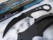 UC3631 United Cutlery Undercover CIA Stinger III Karambit – Lame Fixe Lame Acier 3Cr13 Black Oxide Manche Acier - Housse nylon - Livraison Gratuite