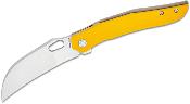 VOSA1102 Couteau Vosteed Griffin Yellow G10 Lame Hawkbill Acier 14C28N Yellow IKBS - Livraison Gratuite