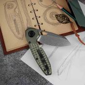 VOSA1918 Vosteed Ankylo – Couteau lame Acier Elmax Reverse Tanto Manche aluminium Olive Drab Vanchor Lock - Livraison Gratuite