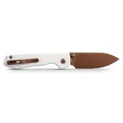 VOSA2913 Couteau Vosteed Raccoon A2913 Drop-Point Acier 14C28N Manche G10 Blanc Sécurité Top Liner Lock – Livraison Gratuite