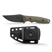 VOSD0402 Couteau Vosteed H-Back - Clip Point Lame Acier 14C28N - Manche Green G10 - Etui Kydex - Livraison Gratuite
