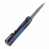 B2123A1 Couteau Kitpu Tenable Knives | Lame Acier Nitro-V SW Drop Point | Manche Plaquettes Blue & Black G10 | Liner Lock | Livraison Gratuite