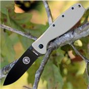 Couteau Esee Zancudo Desert Tan Lame Black Acier D2 Manche FRN Framelock BRKR2DTB - Free Shipping
