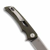 EKC551SGN Couteau EIKONIC Aperture OD Green Lame Acier D2 Drop Point Satin | Manche Micarta - Livraison Gratuite