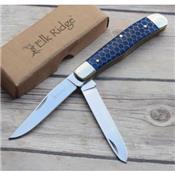 Couteau Canif Elk Ridge Trappeur 2 Lames Manche C-Tek Bleu ER938BL - Free Shipping