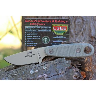 Couteau de Survie ESEE Izula II DT with Kit Carbone 1095 Manche Micarta Desert Tan Made In USA ESIZ2DTKIT - Free Shipping