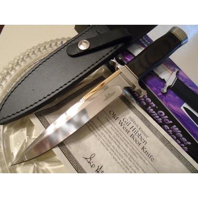 Couteau Gil Hibben Old West Fixed Blade Boot Acier 7Cr13 Manche Bois GH5047 - Free SHipping