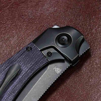 K3129A2 Couteau Kansept Pluto | Lame Acier S90V Drop Point | Manche Purple Micarta/Titanium | Liner Lock | Livraison Gratuite