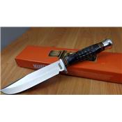 Couteau de Chasse Marbles Bowie Lame Acier Carbone/Inox Manche Corne MR456 - Livraison Gratuite