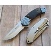 Couteau Gentleman Folder A/O Lame Acier Inox Manche Titane/Bois Framelock MTA967BB - Free Shipping