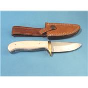 Couteau de Chasse Skinner Manche Os Etui Cuir PA3360BO - Livraison Gratuite