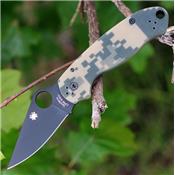 Couteau Spyderco Para Military 3 Manche G-10 Digital Camouflage Lame CPM S30V Made USA SC223GPCMOBK - Free SHipping