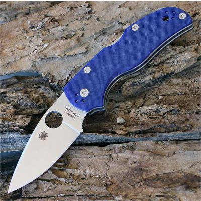 Couteau Spyderco Native 5 Lame Acier S110V Manche Blue G-10 Made In USA SC41GPDBL5 - Free Shipping