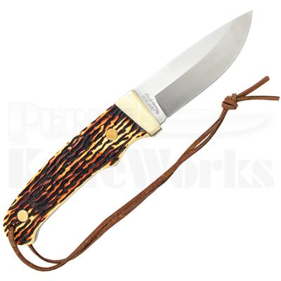 Couteau Schrade Uncle Henry Pro Hunter Lame Acier 7Cr17 Manche Delrin Façon Cerf Etui Cuir SCHPH1N - Free Shipping