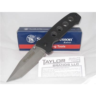 Couteau Tactical Smith&Wesson Extreme Ops Tanto Acier Carbone Manche G-10 SW13T - Free Shipping