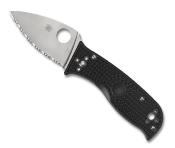 SC69SBK3 Couteau Spyderco Lil Temperance 3 Lightweight Lame VG10 Serrated Made Japan - Livraison Gratuite