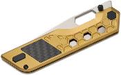 ATZ1878GGL Artisan Cutlery Beest Couteau Lame Drop Point Acier S35VN Manche Titane Gold + Carbone – Frame Lock – Livraison Gratuite