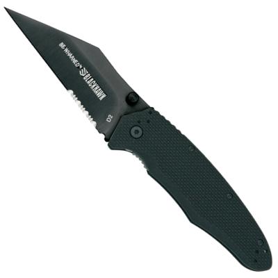 BH15BW211BK Couteau BLACKHAWK Be-Wharned A/O Lame Acier D2 Combo Wharncliffe - Livraison Gratuite