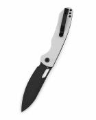 BTKMK05E Bestechman Firebird Lame Acier D2 Satin Manche G10 White Button Lock Thumb Hole - Livraison Gratuite