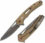BR0557 Couteau Browning South Slope Bronze | Lame Acier D2 | Manche acier Cerakote bronze | Verrouillage Liner Lock - Livraison Gratuite