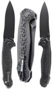BRB278 Couteau Brous Blades Bygones - Lame Spear Point Acier D2 Stonewash - Manche G10 Noir - Liner Lock USA - Livraison Gratuite