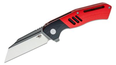 BTKG46C Couteau Bestech Rockface Red/Black Wharncliffe Lame Acier D2 IKBS - Livraison Gratuite