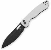 BTKMK05E Bestechman Firebird Lame Acier D2 Satin Manche G10 White Button Lock Thumb Hole - Livraison Gratuite