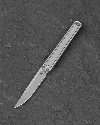 BTKT2502A Bestech Ink Gray | Lame Drop Point Acier MagnaCut SW | Manche GrayTitanium Frame Lock - Livraison Gratuite
