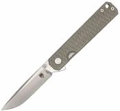CBTBJKVGST CobraTec – Couteau pliant Linerlock Lame Acier VG-10 Satin Manche Grey Titanium - Livraison Gratuite