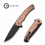 CIVC240403  CIVIVI Voidflare | Couteau Lame Drop Point Acier 14C28N Black | Manche G10 Copper Foil Linerlock - Livraison Gratuite