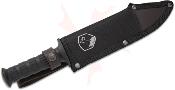 CTK133877HC Condor DarkSaxon – Couteau Fixe Seax | Lame 1075 Carbone Black Traction | Manche Polypropylène Noir | Étui Toile & Cuir El Salvador - Livraison Gratuite