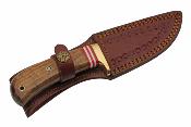 DM1287 Couteau Hunter Walnut Skinner Damas 256 Couches Etui Cuir - Livraison Gratuite