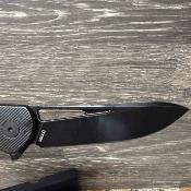 DTK3398TB Dreamtech Titane | Couteau Lame Drop Point Acier D2 Black Manche Black Titanium Frame Lock - Livraison Gratuite