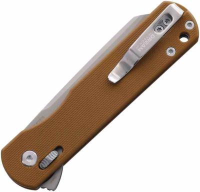 DTK4253GBR Couteau Dreamtech Brown | Lame Acier D2 | Manche G10 Brun | Crossbar Lock & Ouverture Flipper - Livraison Gratuite