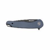 EKC440BGY – Eikonic Dromas Flipper – Couteau pliant Lame Drop Point Acier D2 black – Manche G10 bleu – Livraison Gratuite