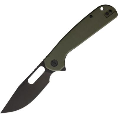 EUT023 Couteau Pliant Eutektik Trinity Lame Acier 14C28N Manche G10 Vert OD Linerlock - Livraison Gratuite