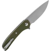 FF009G Couteau Ferrum Forge Gent 2.0 Green Lame Acier 9Cr13MoV IKBS - Livraison Gratuite