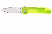 FLY1395GS Couteau Flytanium Arcade Lite Green | Lame Drop Point Acier AUS-10A | Manche Green Polycarbonate Shark Lock - Livraison Gratuite